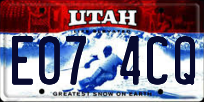 UT license plate E074CQ