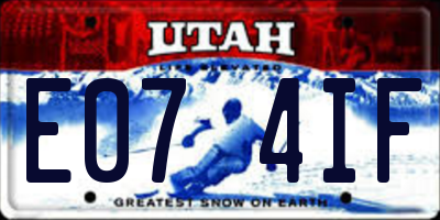 UT license plate E074IF