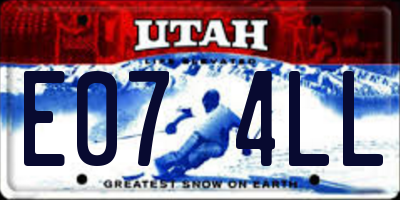 UT license plate E074LL