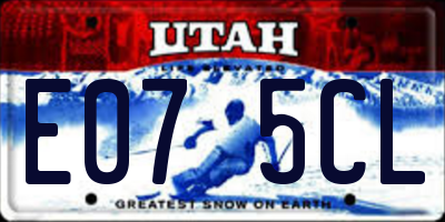 UT license plate E075CL