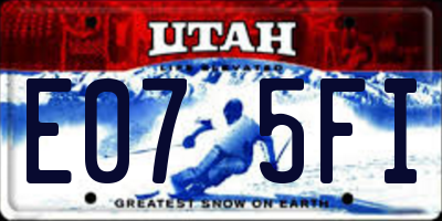 UT license plate E075FI