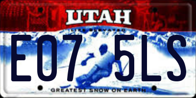 UT license plate E075LS