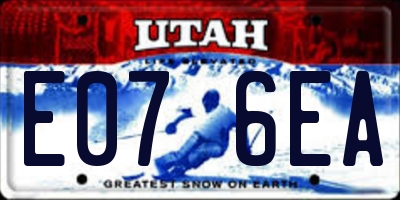 UT license plate E076EA