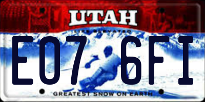 UT license plate E076FI
