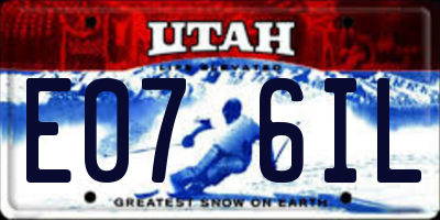 UT license plate E076IL