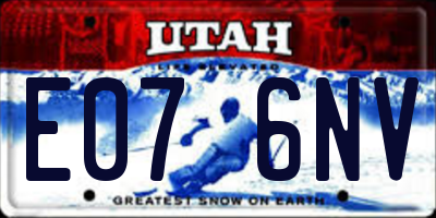 UT license plate E076NV