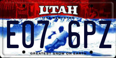 UT license plate E076PZ