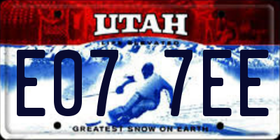 UT license plate E077EE