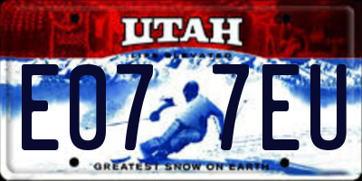 UT license plate E077EU