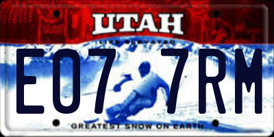 UT license plate E077RM