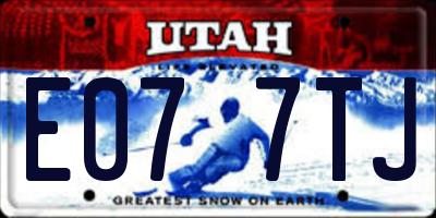 UT license plate E077TJ