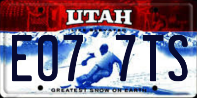 UT license plate E077TS