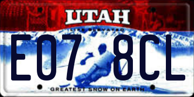 UT license plate E078CL
