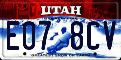 UT license plate E078CV