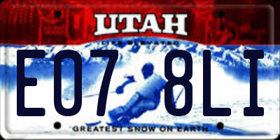 UT license plate E078LI