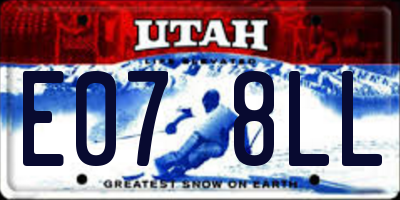 UT license plate E078LL