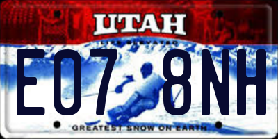 UT license plate E078NH