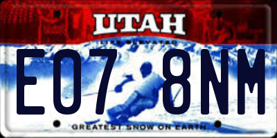 UT license plate E078NM