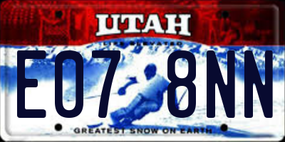 UT license plate E078NN