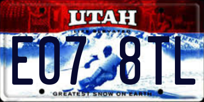 UT license plate E078TL