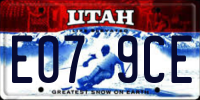 UT license plate E079CE