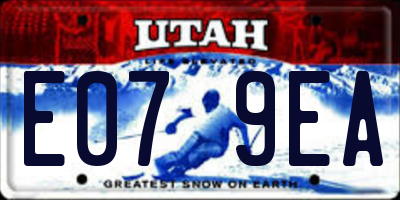 UT license plate E079EA