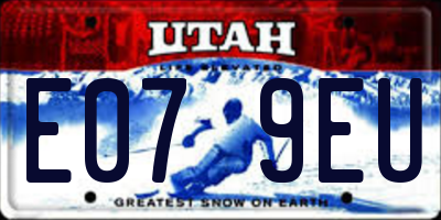UT license plate E079EU
