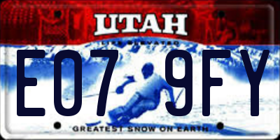 UT license plate E079FY