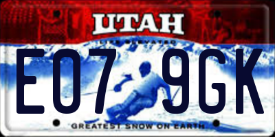 UT license plate E079GK