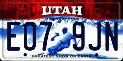 UT license plate E079JN
