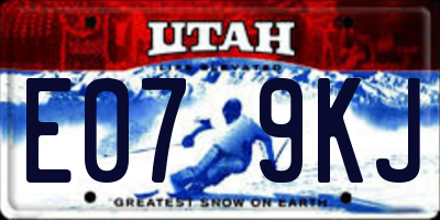 UT license plate E079KJ