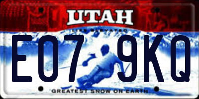 UT license plate E079KQ