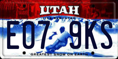 UT license plate E079KS