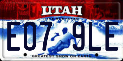 UT license plate E079LE
