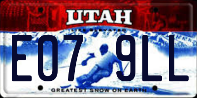 UT license plate E079LL