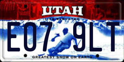 UT license plate E079LT