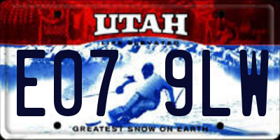 UT license plate E079LW