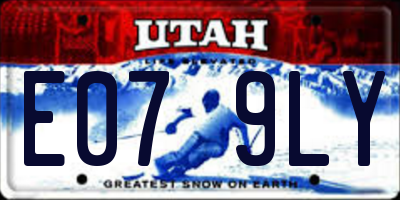 UT license plate E079LY