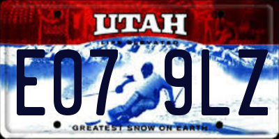 UT license plate E079LZ