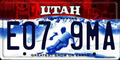UT license plate E079MA