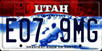 UT license plate E079MG