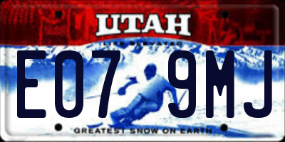 UT license plate E079MJ