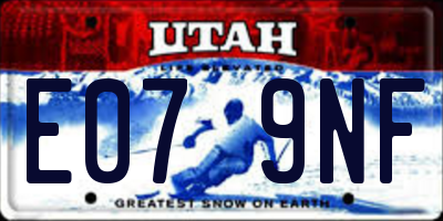 UT license plate E079NF