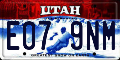UT license plate E079NM