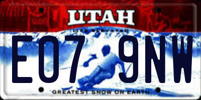 UT license plate E079NW