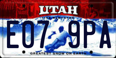 UT license plate E079PA