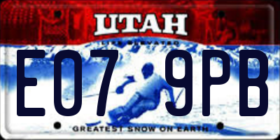 UT license plate E079PB