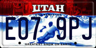 UT license plate E079PJ