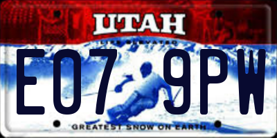 UT license plate E079PW