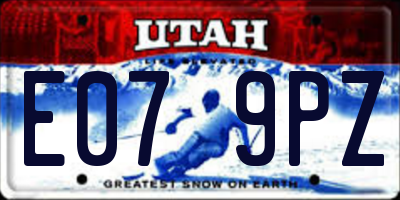 UT license plate E079PZ